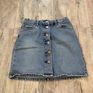 Button Up Jean Skirt